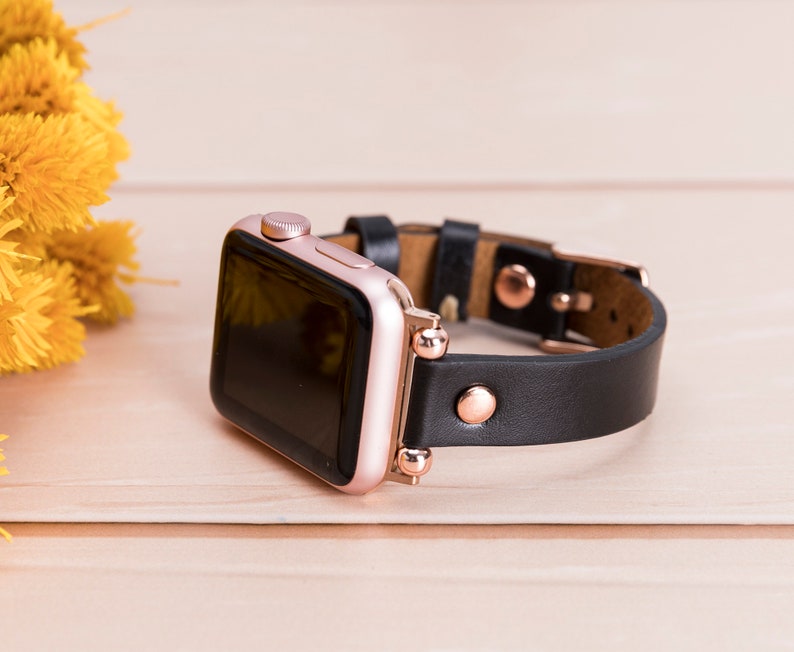 44mm 40mm 38mm 42mm Apple Watch Band Fitbit Versa 2 leather Etsy