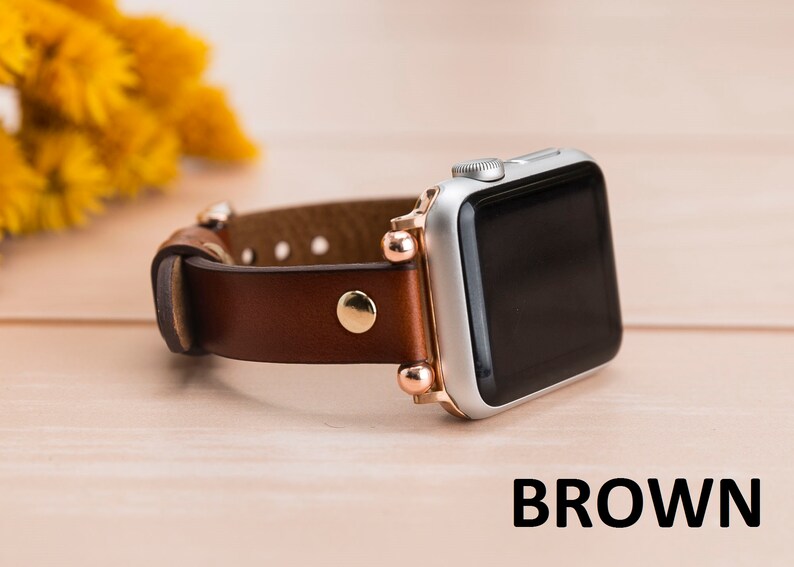 44mm 40mm 38mm 42mm Apple Watch Band Fitbit Versa 2 leather Etsy