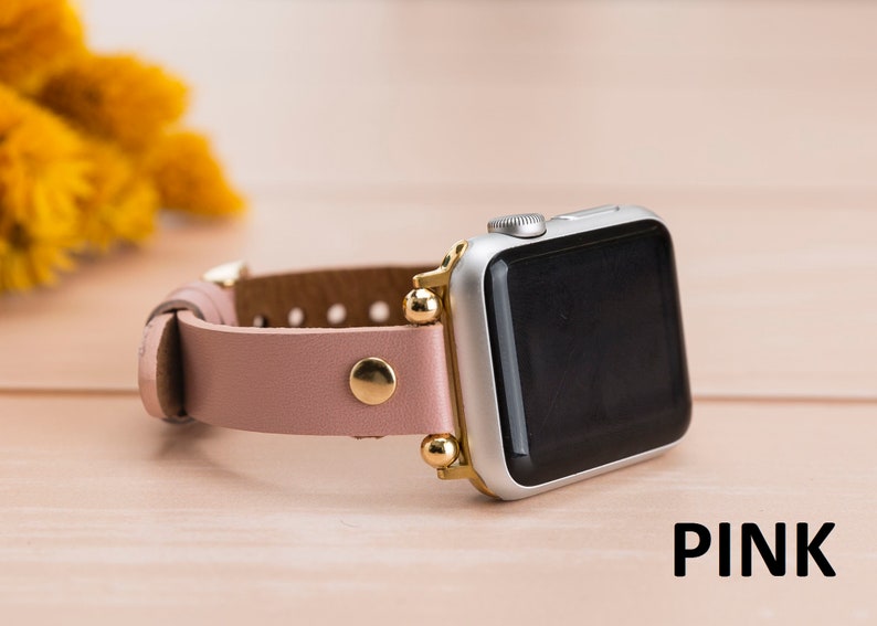 44mm 40mm 38mm 42mm Apple Watch Band Fitbit Versa 2 leather Etsy