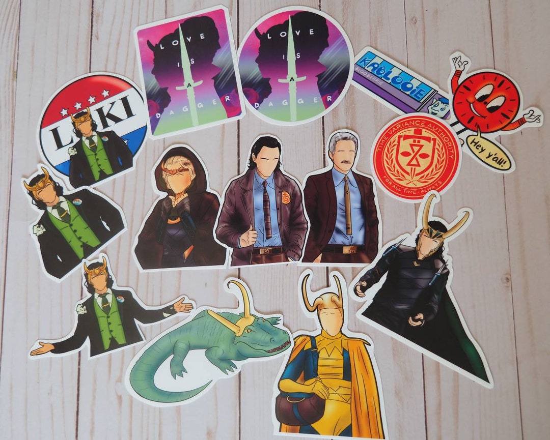 Loki Collection Sticker Set Marvel Disney Plus Series in Glossy ...