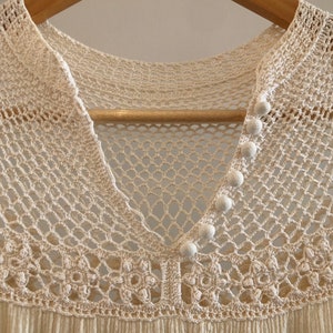 Vintage Cotton and Crochet Dress image 2