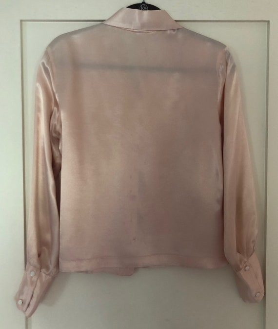 Vintage Pale Pink Silk Blouse - image 3