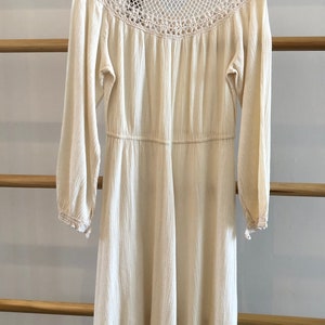 Vintage Cotton and Crochet Dress image 4