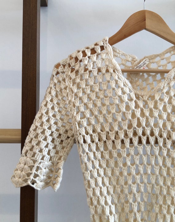 Crochet Dress in Cream - image 2