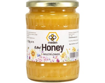 100% Pure Raw Wildflower Organic Honey Harvest 2023 Unheated Unprocessed Crystallised Honey - 720g