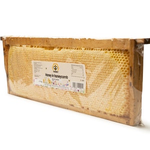 Rauwe honingraat volledig frame - 100% pure rauwe honingraatlijst - natuurlijke en verse honing Oogst 2024
