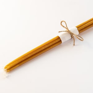 Handmade 9.05&quot; / 22cm Pure Beeswax Church Candles Dipper Tapered -  Cotton Wick - Sale Discount Packs