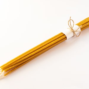 100% Pure Natural Beeswax Candles Handmade Dipped Taper Church Candles Orthodox Candles 27cm