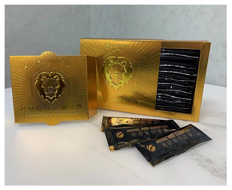 Royal Jelly Royal Bee Complex Honey with Royal Jelly Ginseng Maca, GIFT BOX Premium Quality image 2