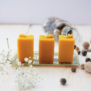 Decorative Beeswax Candle, Bees & Honeycombs Candles of 100% Beeswax