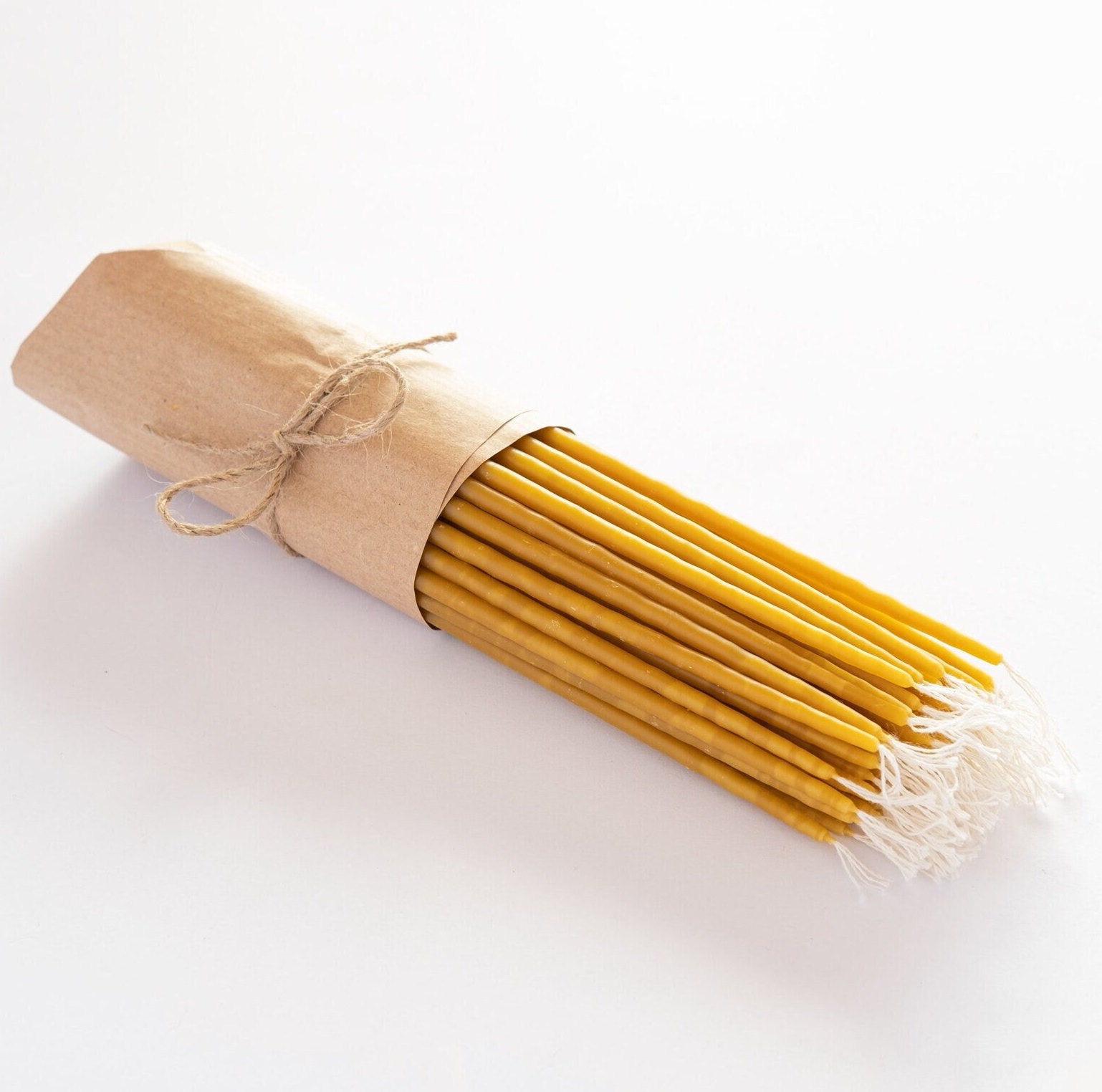 9"x 15/64" or 22cm - Beeswax church dipped taper candles, handmade, Cheapest on ETSY - Big Sale