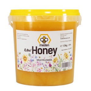 100% Pure Raw Wildflower Organic Honey Harvest 2024 Unheated Unprocessed Crystallized Honey