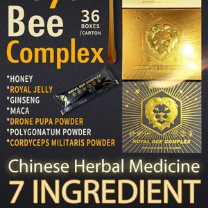 Royal Jelly Royal Bee Complex Honey with Royal Jelly Ginseng Maca, GIFT BOX Premium Quality image 5