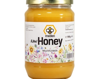 100% Pure Raw Wildflower Honey - Harvest Season 2025 - Unheated Unprocessed Crystallised Fresh Honey - 900g