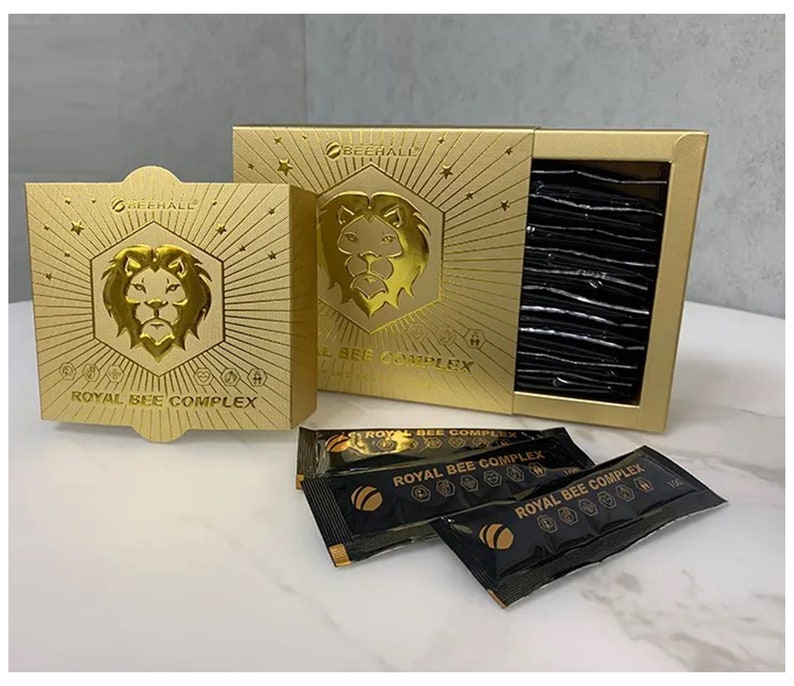 Royal Jelly Royal Bee Complex Honey with Royal Jelly Ginseng Maca, GIFT BOX Premium Quality image 4