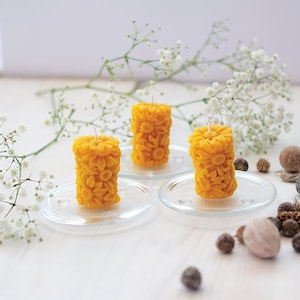 Madeliefjes Bijenwas Kaars, natuurlijke kaars, Madeliefjes kaars, Daisy bloemen kaars van 100% bijenwas