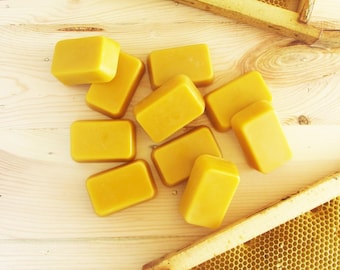 100% Beeswax Bars, Pure Beeswax Blocks, Cosmetic Grade, Good for Candle, Soap and Ointment Crafting, Screen Filtered and Purified in Water