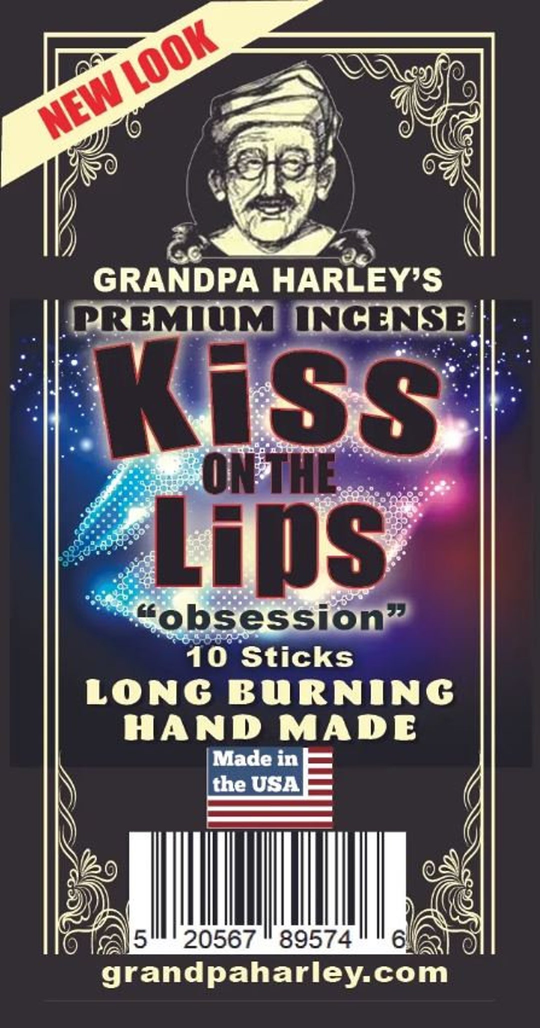 Grandpa Harley Incense Kiss on the Lips Etsy