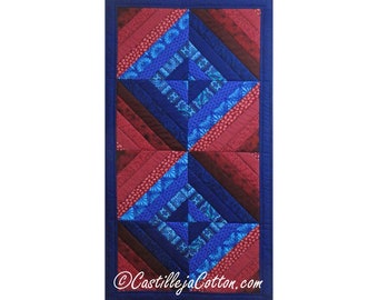 Blue and Wine Chevron Table Runner, 5675-0, on sale, free shipping, Chevron Quilted Wall Hanging