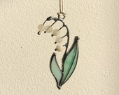 Lily of the Valley Pendant Necklace Woman Stained Glass Flower Accessories Imitation Jewelry Decoration Wife Mothers gift Girl
