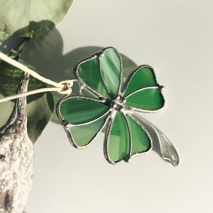Pingente de trevo verde turquesa vitral natureza planta colar acessórios joias imitação presente para esposa mãe menina mulher ela