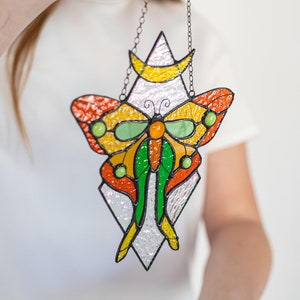Stained Glass Suncatcher Butterfly Sun Catcher Home Decor Window Wall Decoration Art