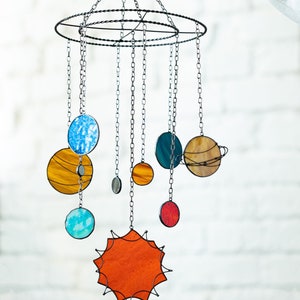 Round Dream Sun Catcher Planets Suncatcher Solar System Stained Glass Galaxy Home House Decor Window Wall Decoration  Art Living