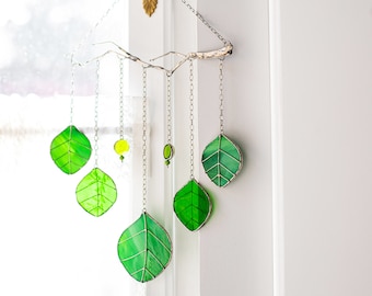 Green Dream Sun Catcher Suncatcher Stain Glass Mothers day gift from son Home House Decor Window Wall Art Living room