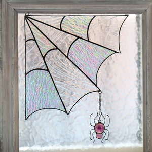 Halloween Stained Glass spider web cobweb net Suncatcher Black Home House Decor Window Wall Hangings Cling Nature Gift House