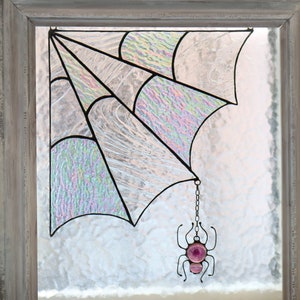 Halloween Stained Glass spider web cobweb net Suncatcher Panel Black Home House Decor Window Wall Hangings Cling Nature Ornament Gift House