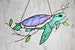 Turtle Suncatcher Stain Glass Panel Decor Green Home House Window Wall Hangings Cling Ornament Gift House 