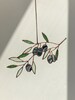 Stained Glass Green Olive Leaf Twig Sprig Branchlet Suncatcher Gift Home Decor Art Window Wall Hanging Nature Plant Ornament Decorations 