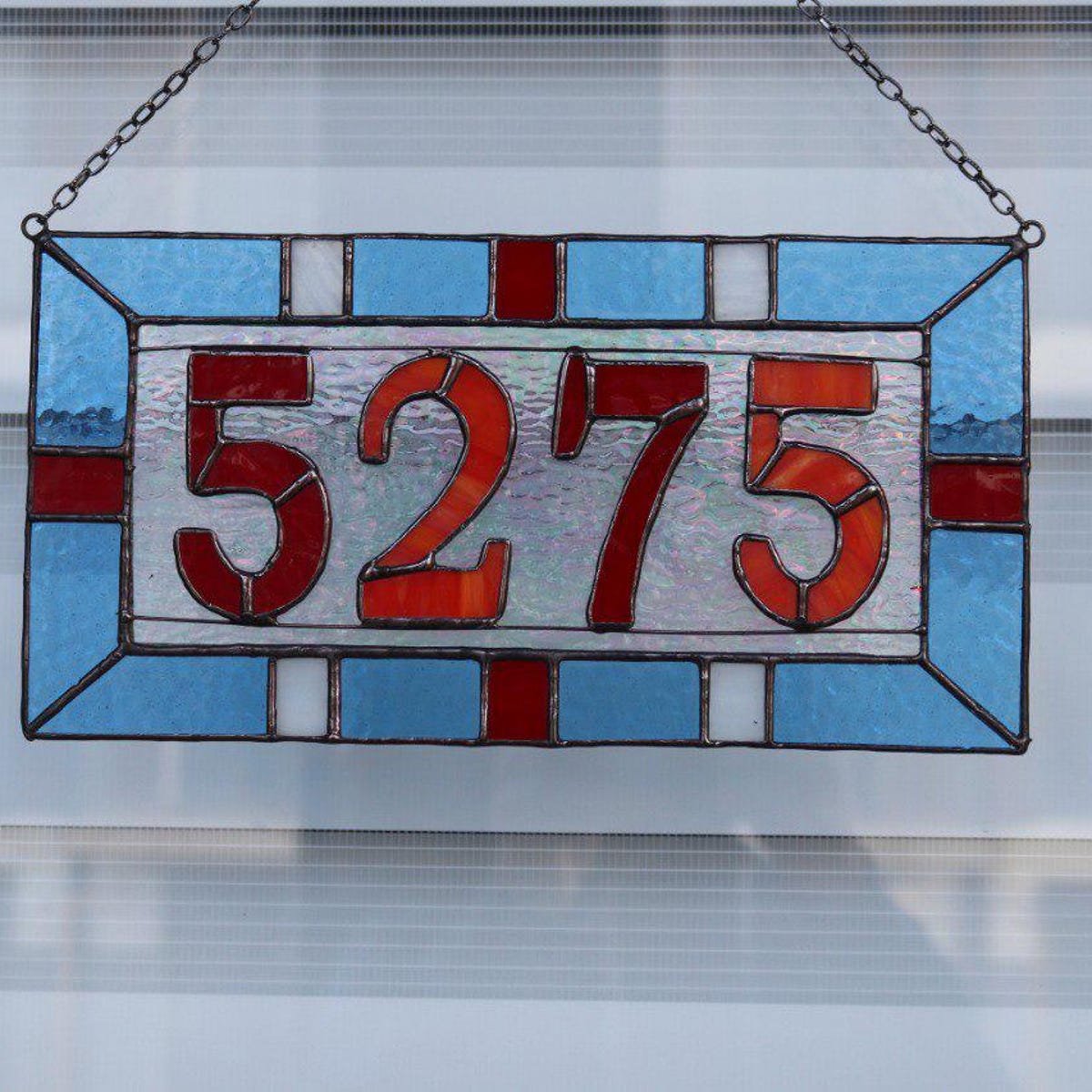 Custom Stained Glass House Number- Etsy