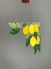 Yellow Corner Branch of lemons Panel Suncatcher Ornament Stain Glass Tiffany Home House Decor Window Wall Decoration Boho Nature Art Picture 