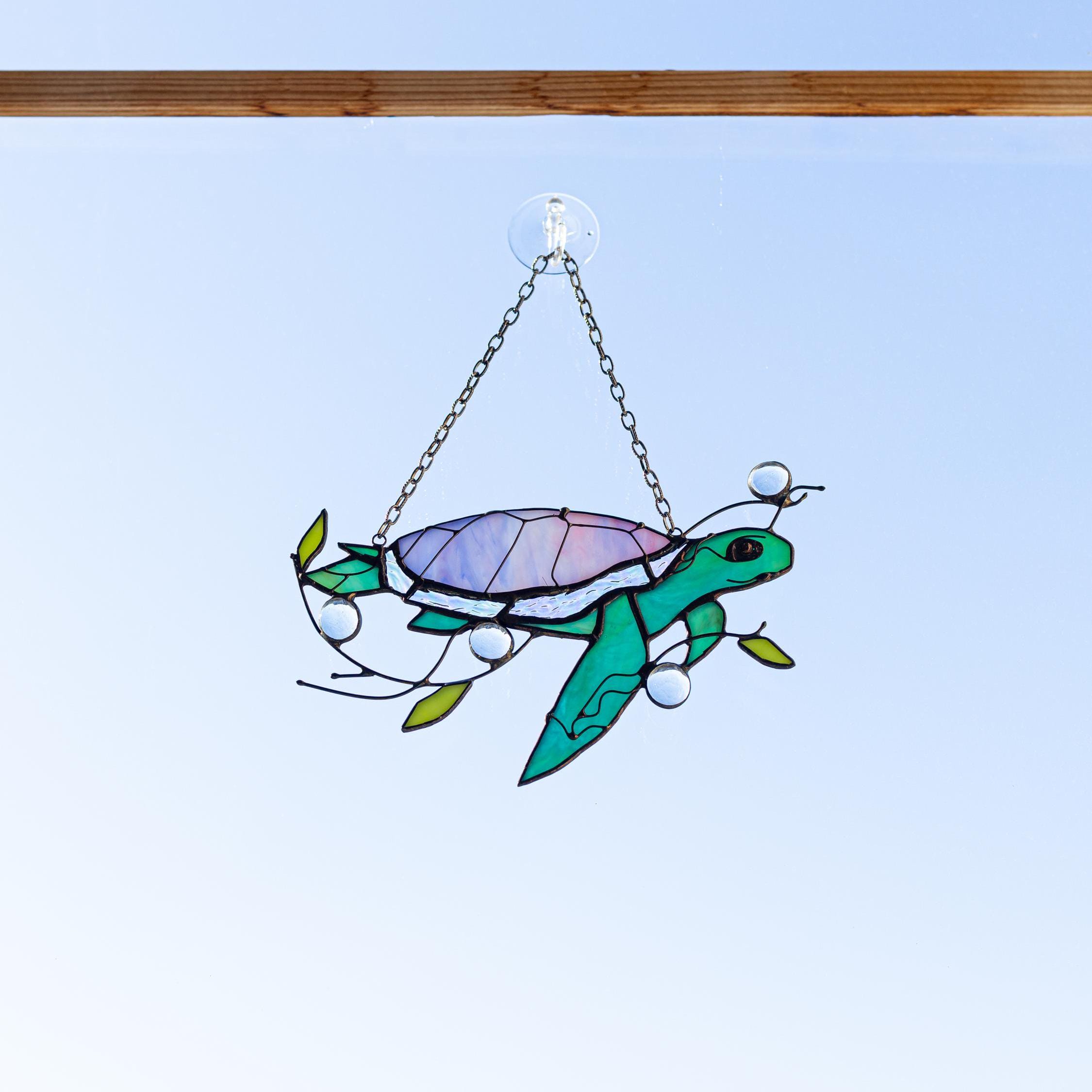 Tartaruga Acrilica Da Appendere - Decorazione Acchiappasole Per Finestre, Giardino E Casa - Foto 4