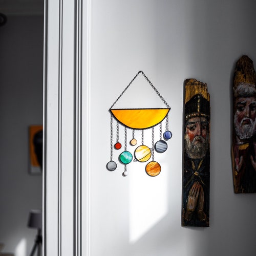 Stained Glass Suncatcher Galaxy Wall Decor Etsy