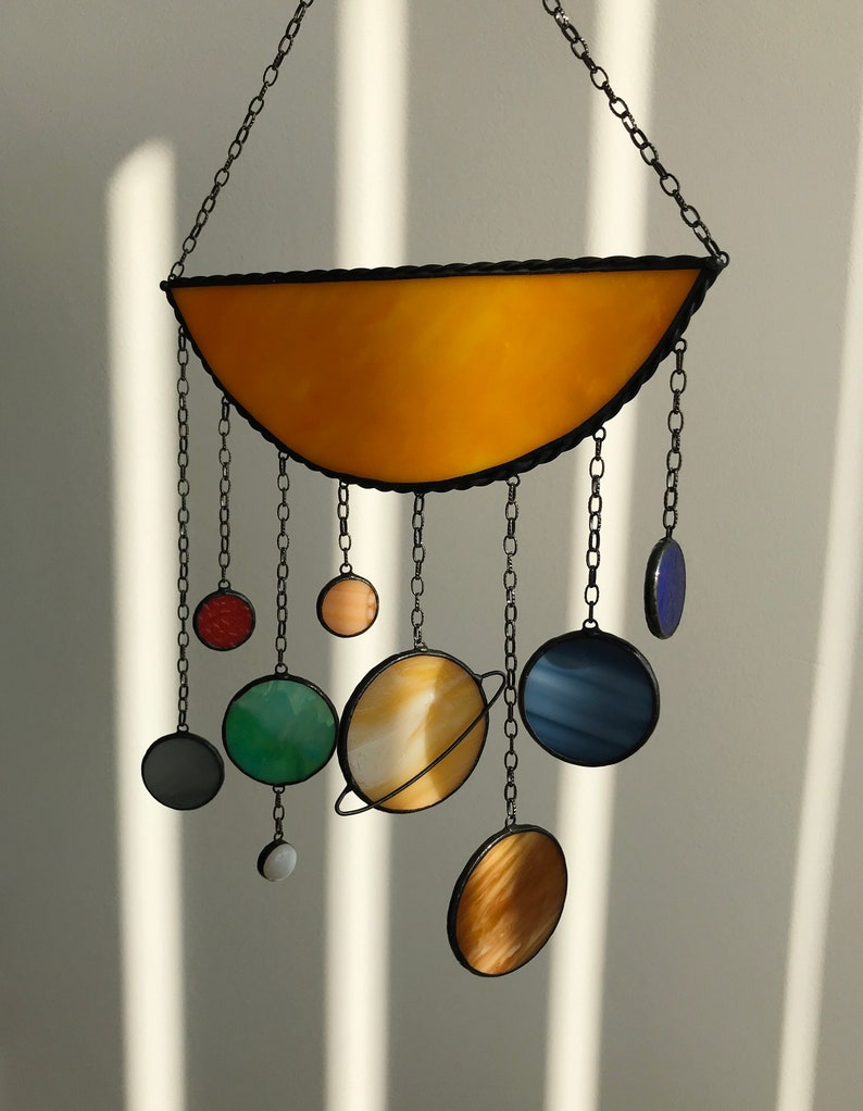 Dream Sun Catcher Planets Suncatcher Premium Stained Glass Galaxy Home House Decor Window Wall Decoration Solar System Art Living