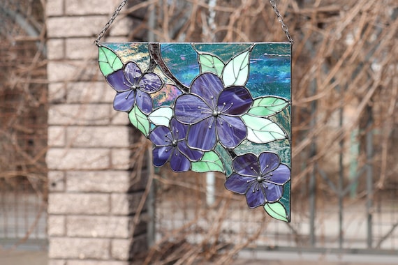 Acchiappasole In Vetro Colorato A Forma Di Fiore: Decorazione Da Finestra Fatta A Mano, 20 Cm - 5