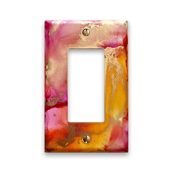 Colorful Abstract Art Light Switch / Electrical Outlet Cover - Etsy