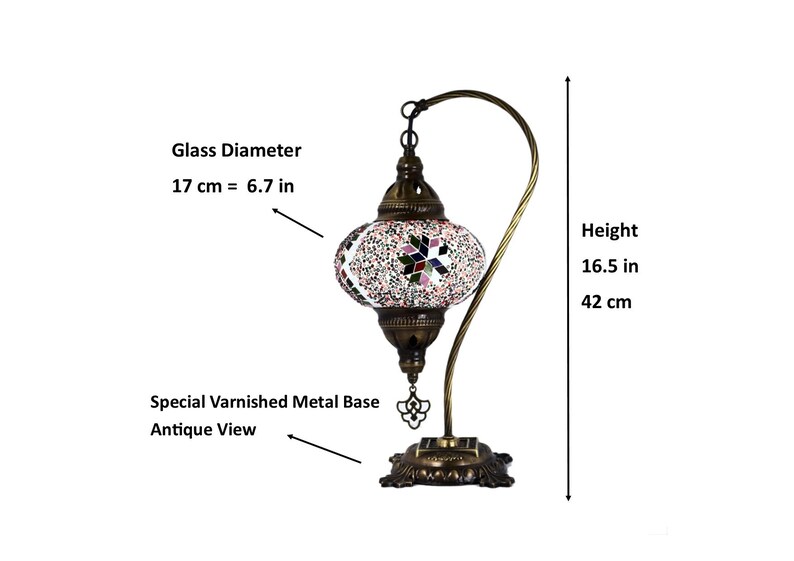 Turkish Lamp Handmade Turkish Mosaic Table Lamp Decorative Etsy