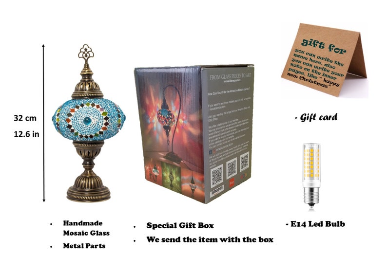 Turkish Lamp Handmade Turkish Mosaic Table Lamp Decorative Etsy