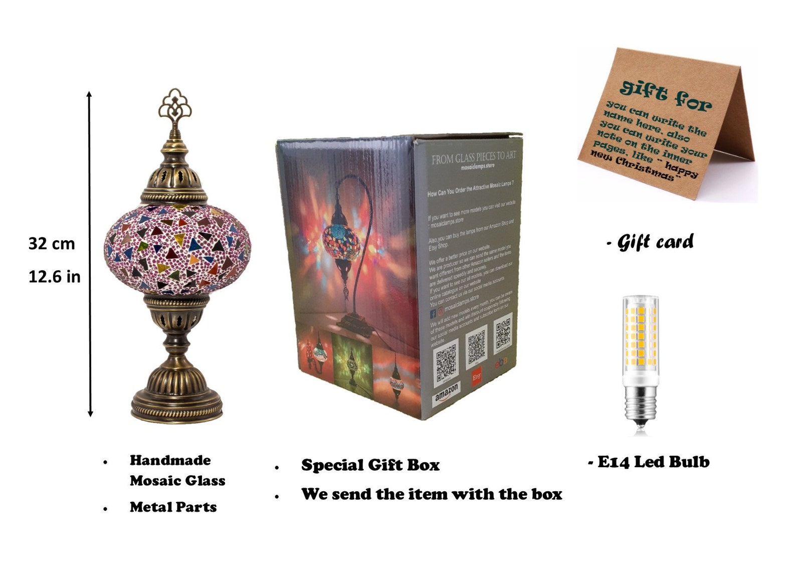 Turkish Lamp Handmade Turkish Mosaic Table Lamp Decorative Etsy