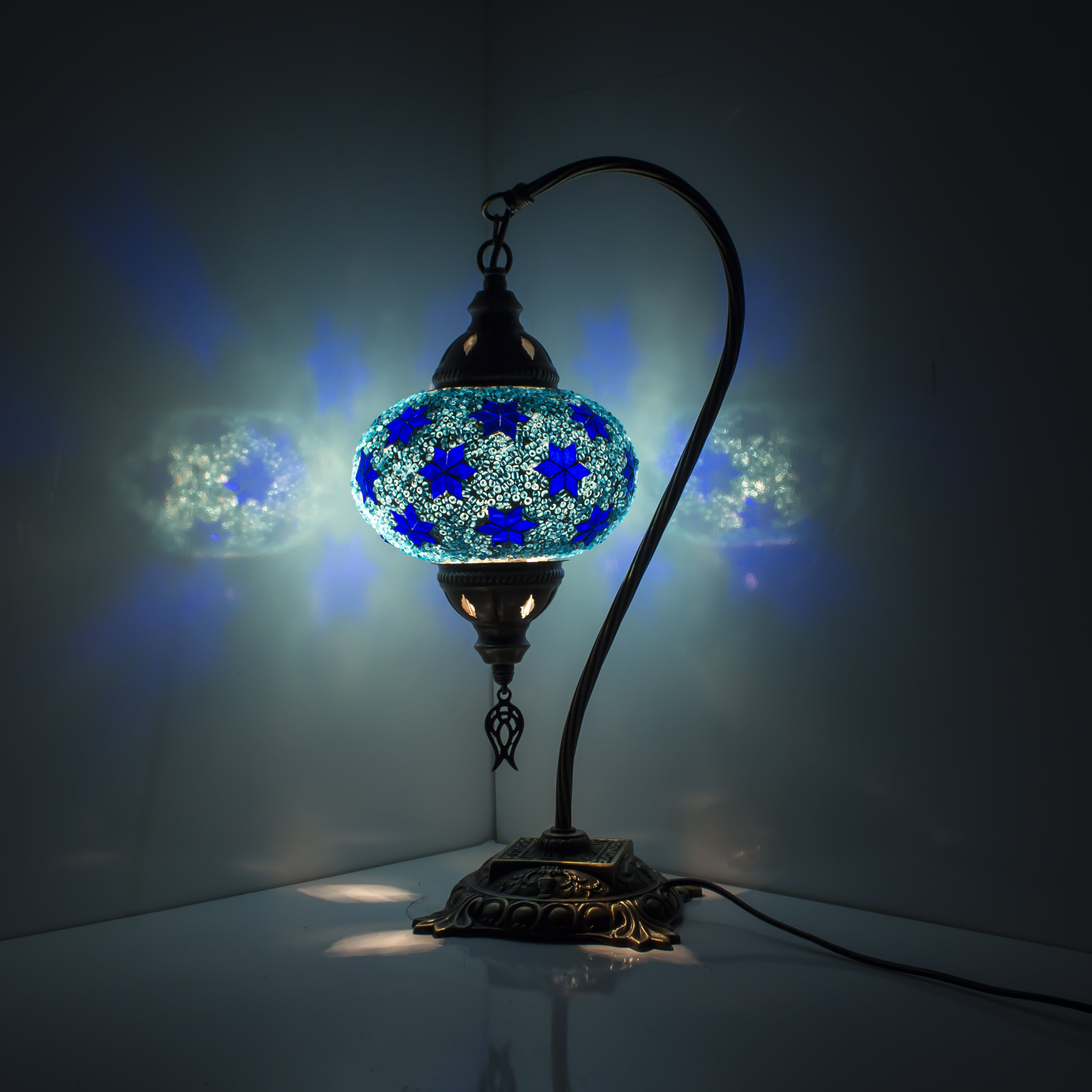 Handmade Turkish Mosaic Table Lamp Turkish Lamp Lighting for Bedroom and Livingroom Led Bulb with Gift Box Decorative Moroccan Lamp