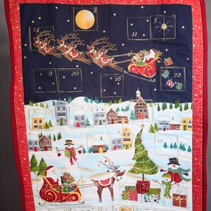 Handmade Traditional Advent Calendar Reusable Christmas Christmas scene image 7