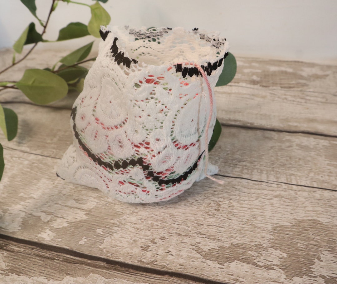 Black and White Lacey Yarn Sock / Yarn Cozy Yarn Cake Holder Etsy