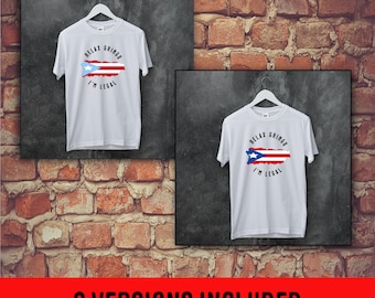 Puerto Rico Flag Shirt Design PNG: Puerto Rican Pride (Digital Download)