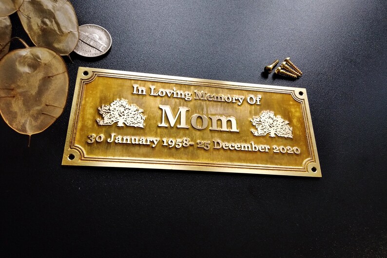 Messing Bench Plaque Memorial Nameplate Bench Name Plate Etsy