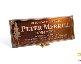 Memorial Copper Bench Plate