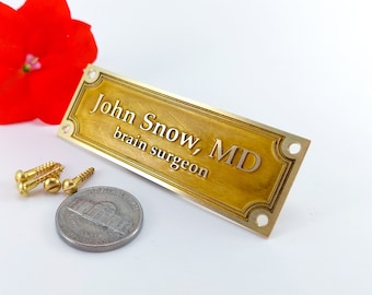 Personalized Brass Plaque