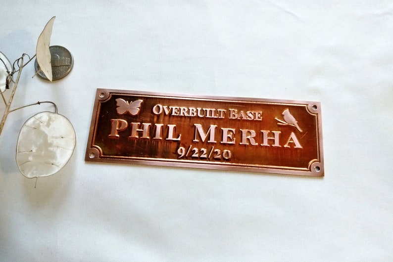 Bench Plate Bench Plaque Memorial Nameplate 100 Solid Etsy